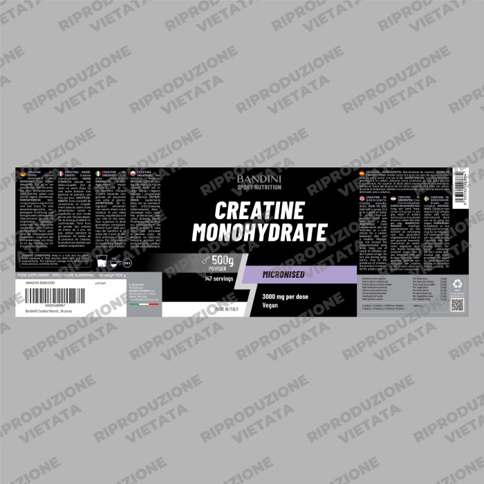 Bandini® - Créatine Monohydrate - Poudre 500g