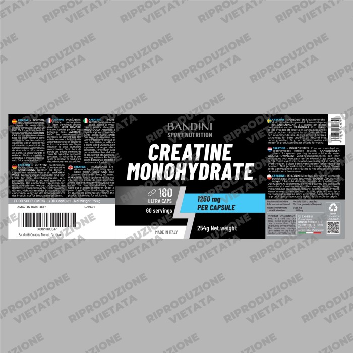 Bandini® - Creatine monohydrate - 180 Capsules