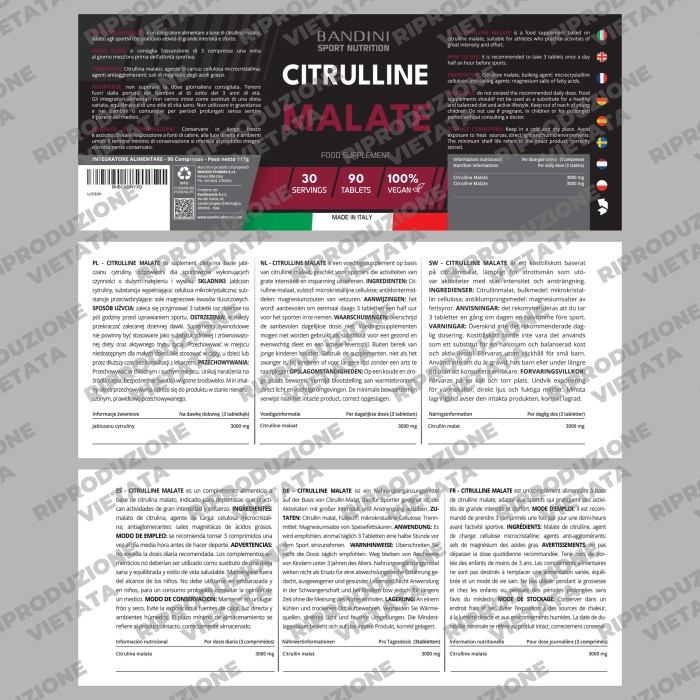 Citrulline Malate – 90 Tablets
