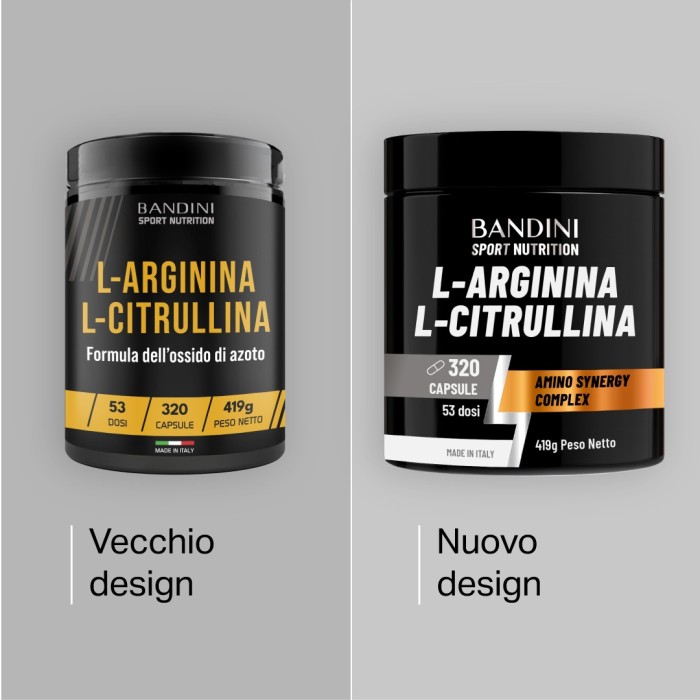 Bandini® - L-Arginina + L-Citrulina malato – 320 Cápsulas