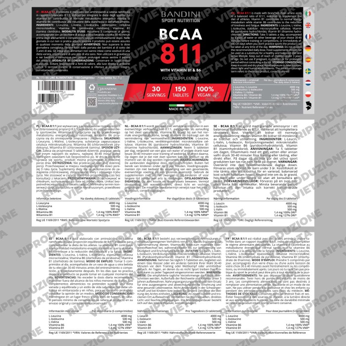 BCAA 8 1 1 - Comprimés